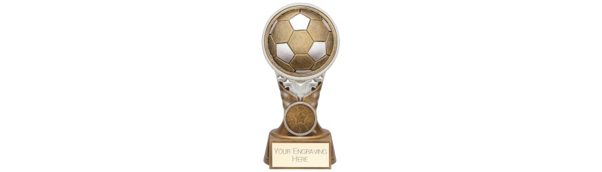 IKON TOWER FOOTBALL TROPHY - 4 SIZES - 15CM TO 22.5CM